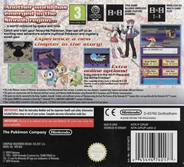 Pokemon - Platinum Version (Europe) (Rev 10) box cover back